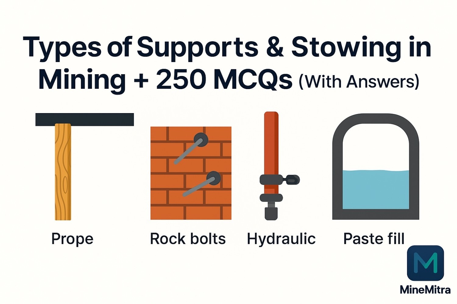 250 MCQ Types of Supports & Stowing in Mining