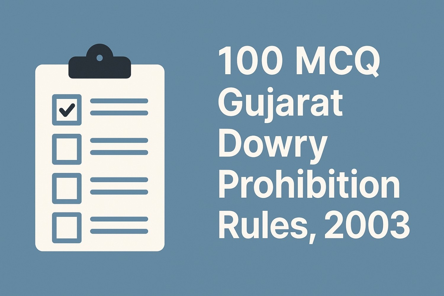 Gujarat Dowry Prohibition Rules, 2003